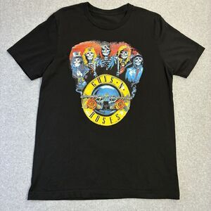 Men’s Guns N’ Roses Skull Band Graphic T-Shirt Black Size Large